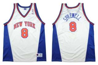 LATRELL SPREWELL VINTAGE NEW YORK KNICKS NBA JERSEY 48  