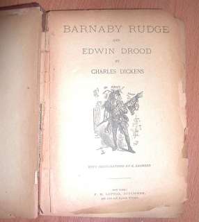Works Charles Dickens BARNABY RUDGE EDWIN DROOD  