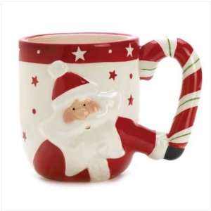  Candy Cane Handle Christmas Santa Claus Tea Coffee Mug 