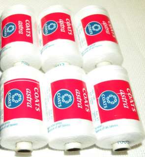 White Coats Spun Polyester Bobbin and Sewing Thread  