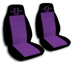 cool set of black/purple car seat covers w/cowgirl up  