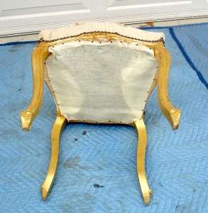 GILT FRENCH / PROVINCIAL VANITY/ DESK TAPESTRY CHAIR  