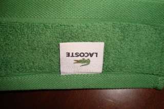 LACOSTE BATH TOWEL 30 X 58 Cotton GRASS GREEN NWT 1st AUTHENTIC 