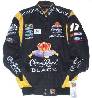 SIZE XXXL NASCAR MATT KENSETH CROWN ROYAL EMBROIDERED BLACK Cotton 
