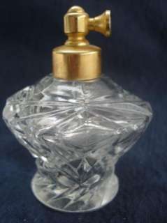 EAPG Pressed Glass Crystal Atomizer Perfume Bottle  
