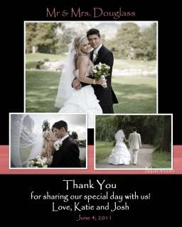 75 Personalized Wedding Thank you Cards Guava Lollipop  