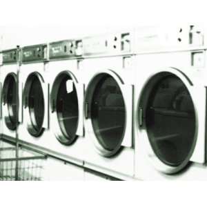  Close up of Washing Machines in a Laundromat Photographic 