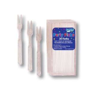   By Creative Converting Clear Plastic Cocktail Forks 