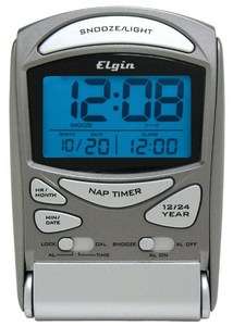   LCD Battery Powered Travel Alarm Clock w/ Day Date & Alarm Display