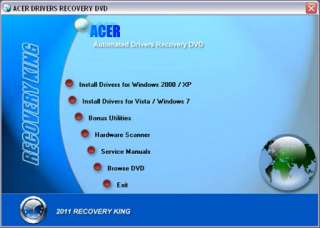 Acer Ferrari 3400 Drivers Restore Recovery Disk CD  