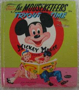 VTG Disney MOUSEKETEER TRYOUT Book Mickey Mouse Whitman  