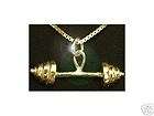 0363 Gold plated Weight Lifting Fitness Pendant charm