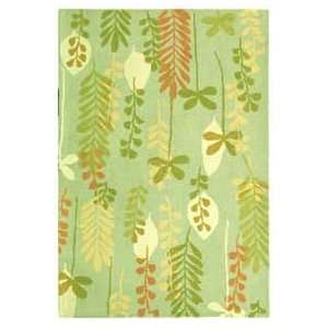   BK367A Light Blue and Green Country 3 x 3 Area Rug