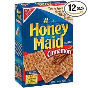 Honey Maid Grahams Cinnamon Crackers, 14.4 Ounce Boxes (Pack of 12 