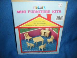 Mini Furniture Kit Doll House Dining Room Set Do It Yourself 1to1 