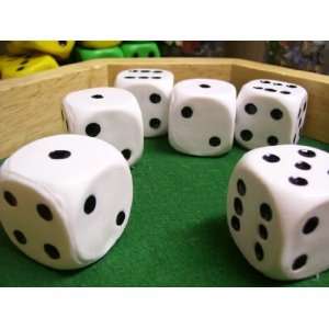  Giant White 6 Sided Dice Toys & Games