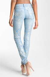 MOTHER The Looker Metallic Print Skinny Jeans (Gold Rush) $210.00