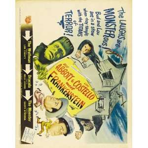 Bud Abbott Lou Costello Meet Frankenstein   Movie Poster   11 x 17
