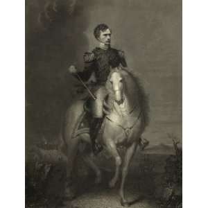  General & later President, Franklin Pierce on horseback 