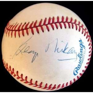 GEORGE MIKAN Autographed Baseball w/COA