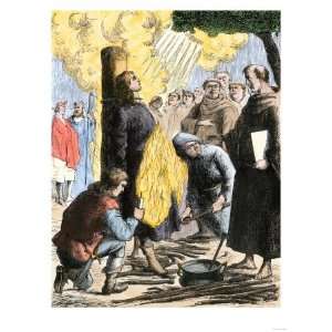 Religious Reformer Jan Hus Burned at the Stake, 1415 Giclee Poster 