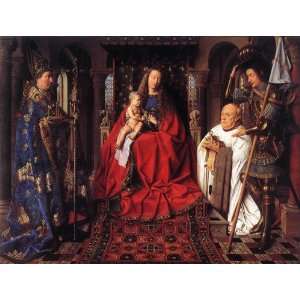   Jan van Eyck   32 x 24 inches   The Madonna with Canon van der Paele