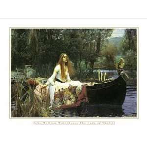 Lady of Shalott by John William Waterhouse. Size: 31.5 inches width by 