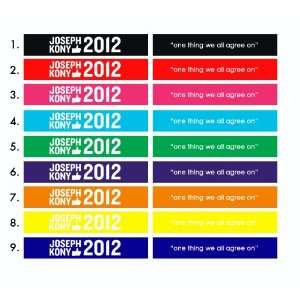 Joseph Kony 2012 (1pcs) Silicone Wristbands (You Choose Color)