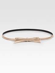 Saks Fifth Avenue   Skinny Leather Bow Belt customer reviews   product 