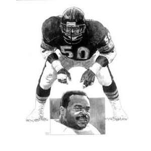 Mike Singletary Chicago Bears Lithograph