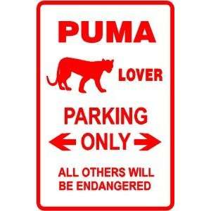  PUMA LOVER PARKING mountain lion street sign