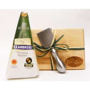 Hand Wrapped Parmigiano Reggiano w/Board & Knife   Aged 30 Months 