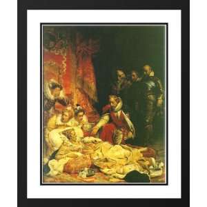 Delaroche, Paul 20x23 Framed and Double Matted The Death of Elizabeth