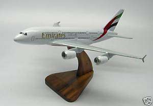 380 Emirates Air Airbus Airplane Desk Wood Model Big  