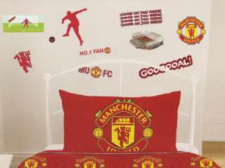 MANCHESTER UNITED STIKAROUNDS WALL STICKERS 32 PIECES  