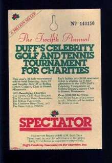 1979 Duffs Golf and Tennis Tournament Schedule + (SKU 6617)  