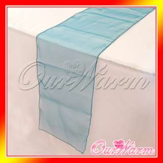 Teal Blue Organza Table Runners 12x108 Wedding Party Supply Decor 