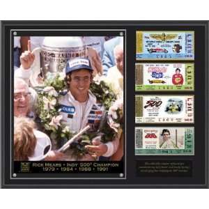 Rick Mears Sublimated 12x15 Plaque  Details 4 time Indianapolis 500 