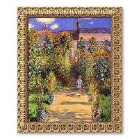 Amanti Art Claude Monet The Artists Garden at Vetheuil, 1880 Framed 