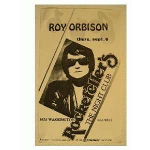 Roy Orbison Handbill Poster Face Shot Houston