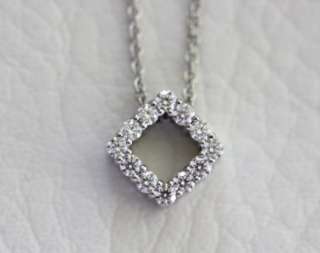 Hearts on Fire 18K White Gold Whimsical Mini Square Diamond Pendant 