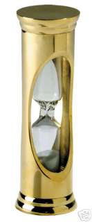 Tabletop Hourglass   Sand Timer   3 Minute   Brass  