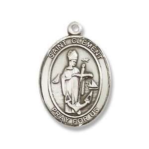 St. Clement Sterling Silver Medal with 18 Sterling Chain Patron Saint 