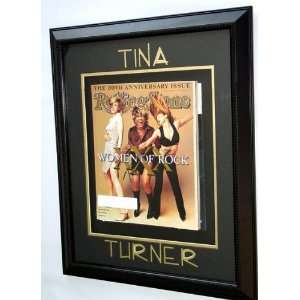 Tina Turner Autographed Signed Framed Rolling Stone Magazine