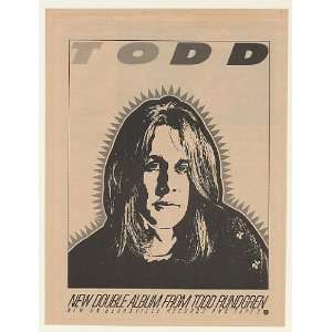 1974 Todd Rundgren Bearsville Records Print Ad (46799 