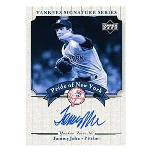 Tommy John Autographed / Signed 2003 UpperDeck New York Yankees 