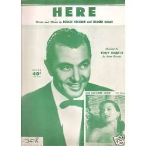  Sheet Music Here Tony Martin 77 