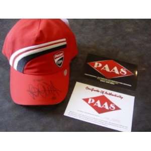 Valentino Rossi Ducati SIGNED Cap Hat MotoGP PAAS COA   Autographed 