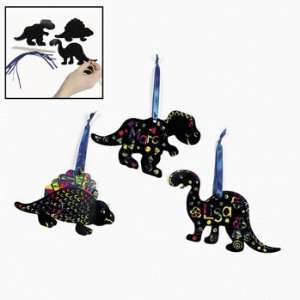  Magic Color Scratch Dinosaur Ornaments   Craft Kits 
