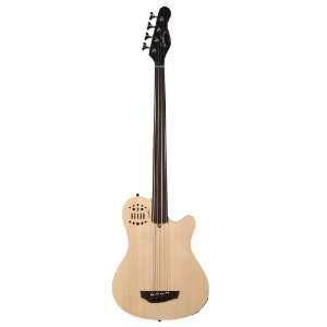   Electro Acoustic Bass Guitar (Natural, Fretless): Musical Instruments